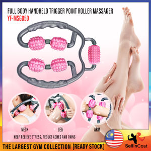 SellinCost Muscle Massager 360° Massage Roller Stick Portable for Leg Neck Arm Shaft Muscle Relaxer 5 Wheel Yoga Fitness Accessories Full Body Workout Massage Alat Urut Badan Alat Urut Kaki Tangan YF-MSG050 ML-163