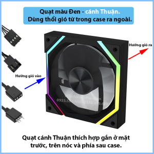 Quạt Jungle Leopard Galaxy 12cm 4 pin PWM + 5V ARGB 2000 rpm 62.3 CFM.