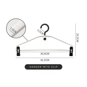 Locaupin 5PCS Set Non Slip Dual Clothes Hanger Organizers Holder Cabinet Metal Clip Hanger Laundry Organizer