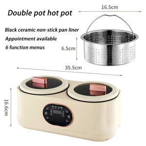 SG In Stock Multi-function Double-tank Rice Cooker Household Smart Rice Cooker Frying Pan Hot Food Cooker