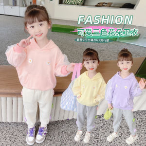 สาวฤดูใบไม้ร่วงใหม่ตาข่ายเส้นด้ายฟองแขนเสื้อคลุมด้วยผ้าฤดูใบไม้ผลิและฤดูใบไม้ร่วงสาวน้อยหวานร้อยดอกไม้ด้านบน