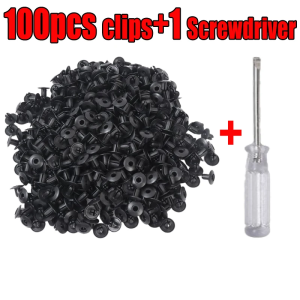 50/100pcs đinh tán nhựa ốc vít Vít bộ hãm xung cho xe Fender đinh tán màu đen kẹp móc treo đồ xe ô tô cho TOYOTA Honda Kia Nissan YAMAHA