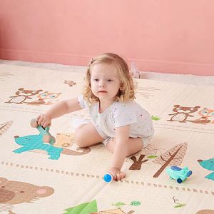 แผ่นรองคลานแบบพับ ขนาด 6 ฟุต ปลอดภัยต่อลูกน้อย nontoxic100%