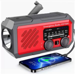 Runvictor Multifunctional Hand Crank Radio with Flashlight Emergency Radio Portable Solar Powerd 2000mah Generator Outdoor