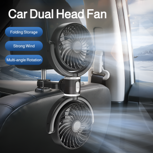 Car Fan Air Supply Electric Fan Ventilation and Cooling Silent Wind Collection Effect Multi-angle Rotation