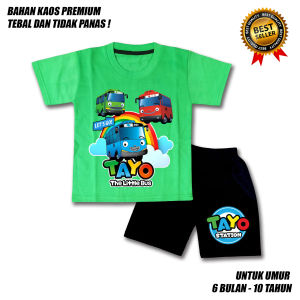 SETELAN ANAK LAKI LAKI PEREMPUAN BUS TAYO LUCU CELANA HITAM BAHAN PREMIUM / SETELAN ANAK LAKI LAKI USIA 0-10 TAHUN / BAJU ANAK LAKI LAKI / SETELAN ANAK LAKI LAKI