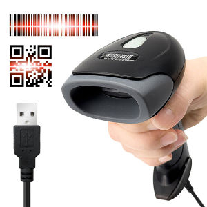 1D 2D Barcode Scanner Handheld Scanner 2.4G Wireless USB Wired Data Upload Rechargeable Bar Code Reader Suitable For Supermarkets Warehouses Libraries