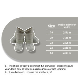 HamshMoc Anti-Slip Dog Rain Shoes Waterproof Comfort Pet Rain Boots Adjustable Paw Protector For Small Medium Dogs Walking