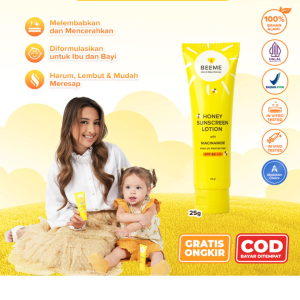 Beeme Honey Sunscreen Lotion with Niacinamide SPF 50+++ | Suncreen bpom untuk anak dan ibu