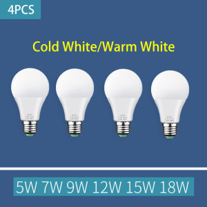【🔥Ready Stock🔥】4/10Pcs E27 LED Bulb 5W 9W 12W 15W 18W Energy Saving Super Bright Light Bulb Lamp Bulb White /Warm Light Lamp Bulb