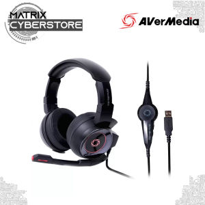 AVerMedia GH337 SonicWave 7.1 Gaming Headset USB2.0 Powered audio connector Noise-Canceling Mic for PC Laptops & Consoles