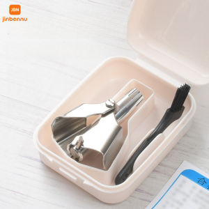Stainless Steel Nose Hair Trimmer Clipper Cutter Gunting Bulu Hidung Cordless Beard Shaver Rambut Wax Cabut Razor Blade