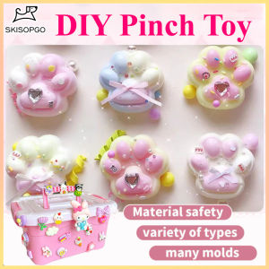 SKISOPGO DIY Pinch Toy Material Package Full Set Cat Paw Squishy Fidget Toys Handmade Silicone Toy 捏捏乐材料包