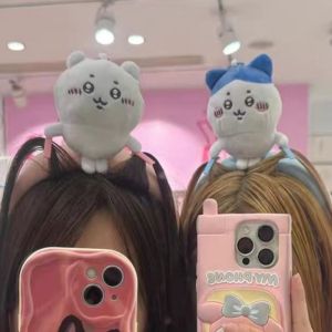 TASTY TIMES Hachiware Chiikawa Plush Hair Hoop PP Cotton Usagi Plush Doll Headband Wash Face Cute 3D Cartoon Hairband Girls