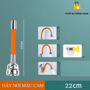Ống Nối Vòi Nước Linh Hoạt Màu Cam 3 Chế Độ Xoay 360 Theo Mọi Hướng Vòi Nước Dài 20/50cm Tặng Kèm Đầu Nối Đa Năng