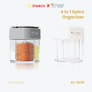 Kanso Living 4 in 1 Tempat Bumbu Dapur Wadah Bumbu Botol Bumbu Toples