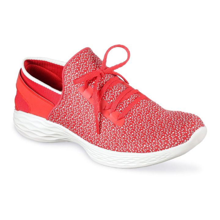 Skechers Women You Inspire Shoes (Red) Red Slip-On Athletic Shoe