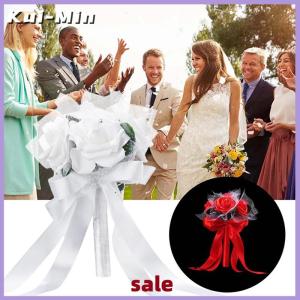 Kui-Min Hot Bó Tay Cô Dâu cầm hoa Hồng Nhân Tạo bó hoa lụa trang trí phù dâu