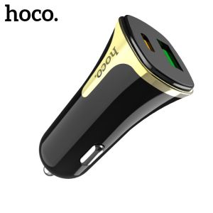 Tẩu Sạc Nhanh PD + QC3.0 Xe Hơi 2 Cổng Usb + Type C Hoco 18W Z31A