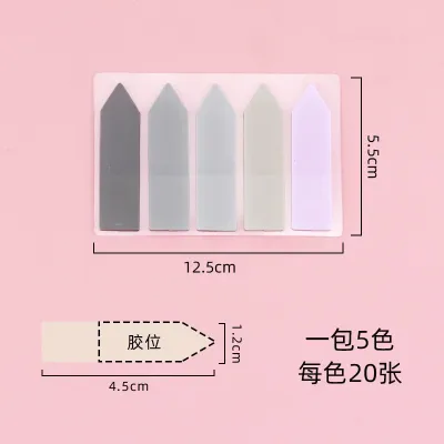 (SG) Colorful Sticky Index Notes PET Transparent Post Its Stickers Bookmark Office Supply School Stationery Student