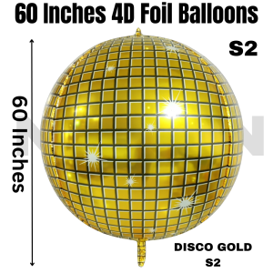 1 Pc 4D Disco Foil Orbz Sphere Balloons 1Unit Belon Sfera Kerajang Disko 4D Mirror Balloon