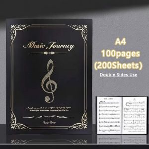 EVERIN 1pc A4 Thư mục nhạc phổ Túi Trong Suốt Thiết kế nốt Treble Clef Người tổ chức âm nhạc cho đàn piano và guitar Bền bỉ Chống chói Sổ lưu trữ bản nhạc Sinh viên