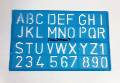 Penggaris Sablon Huruf/Abjad 335 X 205 cm Garisan Huruf dan Angka 335 x 205 cm