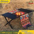 【Vktech】 Aluminum Alloy Folding Table Roll-Up Backpacking Table for Camping Picnic BBQ. 