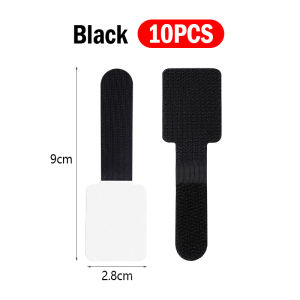 10Pcs Cable Tie Tape Wire Winder Nylon Tape Self-adhesive Organizer Tidy Management Clips Mouse Cord Earphone HDMI Aux USB Cable Winder Cord Organizer Set