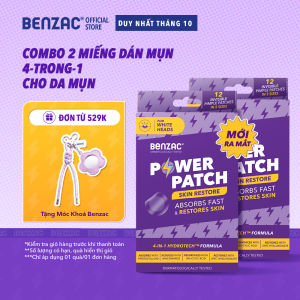 Miếng dán mụn Benzac Power Patch Skin Restore giúp giảm mụn mủphục hồi dành cho mụn mủ có nhân