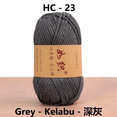 Benang Kait Cotton Hollow -100g - 2mm Cotton yarn Hollow - DIY Crochet & Knitting - Handmade - Bag Accessories