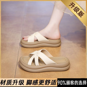 Free Shipping High-End Thick-Soled Sandals For Women New Summer Style Fashionable Cross-Strap Beach Sandals For Outdoor Wear
