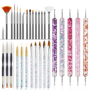 Nail Art Brush SetNail Double Ended Dotting Pen Liner Brushes Tools UV Gel Polish Painting Drawing Flower Manicure Nail Design Kit