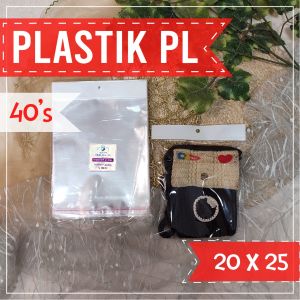 Plastik Display Tebal 20x25 cm 40 Mic Isi 100 Lembar - Plastik Gantung untuk Kemasan Aksesoris & Snack