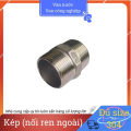 Kép inox 304 phi 42 nối thẳng lục giác ren ngoài hai đầu chất liệu bằng thép không gỉ. 