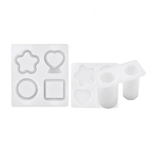 Bộ Khuôn Silicone chắc chắn cho móc khóa nhựa UV với 6 chất lỏng và hướng dẫn từng bước để tạo hiệu ứng lắc