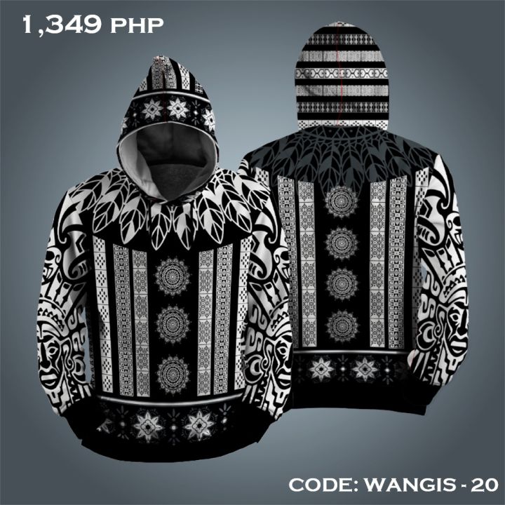 Philippine Ethnic Tribal Inspired Hoodie Tatak Pinoy Hoodie Long Sleeve  Full Sublimated for Men Women 2022