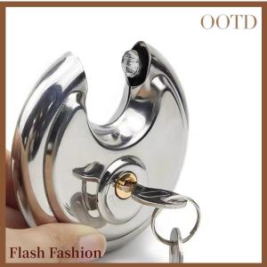 [Falsh F] 1PCS 60 70MM Cool Duty Stainless Steel Round Disc Storage Pad Lock Padlock Rustproof And Waterproof
