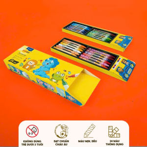 Bút Sáp Màu Colokit CR-C021 (24 Màu) - Đạt Chuẩn Châu Âu Màu Sắc Tươi Sáng Không Độc Hại