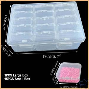 Follow Get More【Metonna】 DIY Painting Embroidery Storage Box Nail Art Jewelry Rhinestone Mosaic Storage Container Multifunctional Storage Box