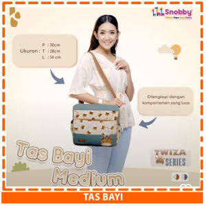 SNOBBY TAS BAYI SEDANG SAKU BORDIR TWIZA SERIES - TPT6973