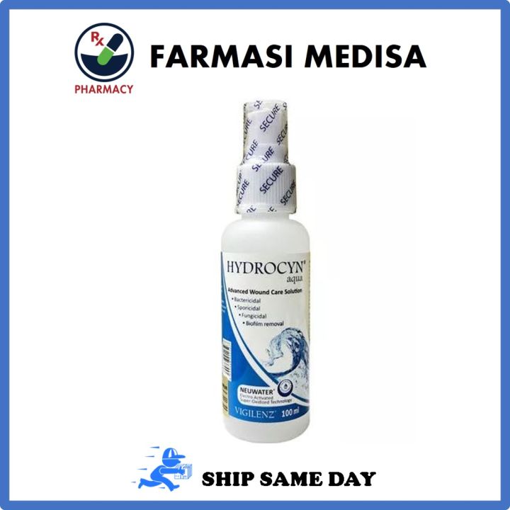 Hydrocyn Aqua 100ml Advanced Wound Care Solution Ubat Luka Cecair