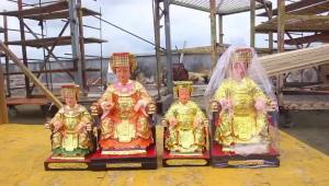 【Ship in 24H】已开光妈祖神像12 16英寸金身彩绘树脂镀金家用供奉海神娘娘佛像摆件Mazu statue 12 16 inch gold body painted20260324