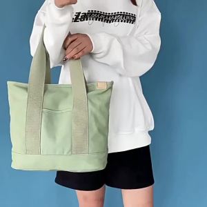 Cross-border Japanese Rakuten Thousand-Layer Canvas Tote Bag Large Capacity Multiple Compartments Shoulder Bag Handbag for Women