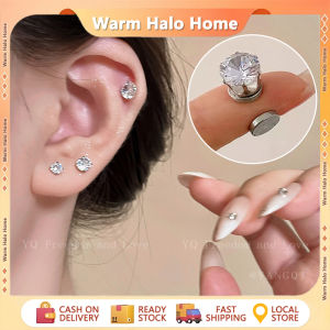 1pair Classic 6 Claw Magnetic Earrings 4mm Stainless Steel Fashion Jewelry for Men/Women Non Pierced