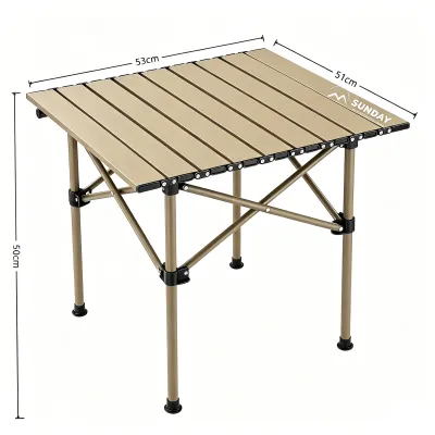Outdoor Foldable Table Egg Roll Table Portable for Camping Picnic Garden