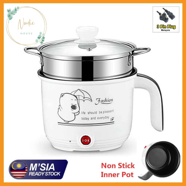 Gadgetbin 1.8L Multifunction Electric Mini Cooking Pot Steamer With