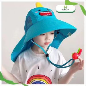 Mũ Vành Rộng Chống Nắng Cho Bé UPF50+ Có Che Gáy Mũ Chống Tia UV Trẻ Em 1-6 Tuổi
