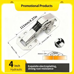 《2PCS》90° Concealed Hinges Heavy Duty Anti-Rust No Drilling - Durable Cabinet wardrobe Hardware 3 inches/ 4 inches/4 inch hydraulic Fast Delivery