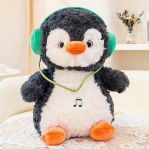 SKJK STUDIO Thiết kế mũm mĩm Thú nhồi bông hình chim cánh cụt Trẻ em Gits Phong cách hoạt hình Thú nhồi bông Chim cánh cụt dễ thương Chất liệu mềm mại Gối trang trí Dụng cụ xoa dịu em bé